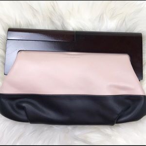 MATA HARI 2 Tone Leather Clutch